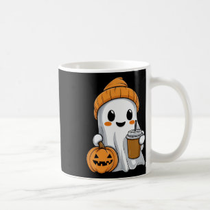 Halloween Ghost With Funny Iced Coffee Pumpkin Ora Mug