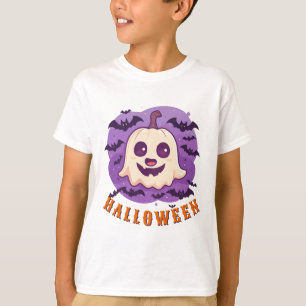 🎃 Halloween Ghost With Pumpkins Trick Or Treat  T-Shirt