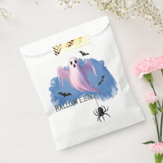 HALLOWEEN Ghost With Spider Favour Bags