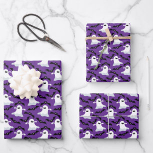 Halloween Ghost Wrapping Paper Sheets
