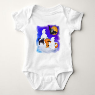 Halloween Ghosts and Friends Baby Bodysuit