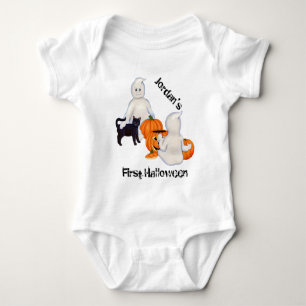 Halloween Ghosts and Friends Baby Bodysuit
