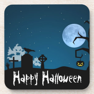 Halloween Ghosts at Graveyard Coaster