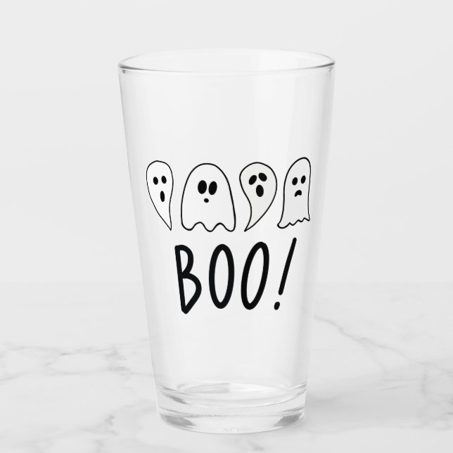 Halloween Ghosts Boo Glass (Front)