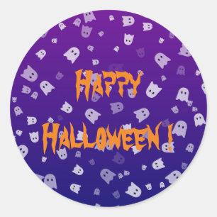 Halloween Ghosts Classic Round Sticker
