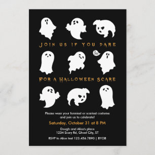 Halloween Ghosts Costume Party Invitation