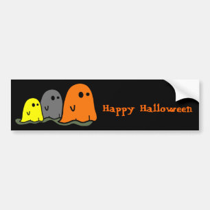 Halloween Ghosts Cute Bumper Sticker
