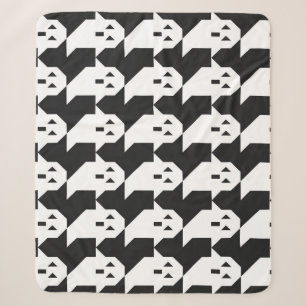 Halloween ghosts: geometric seamless pattern. sherpa blanket