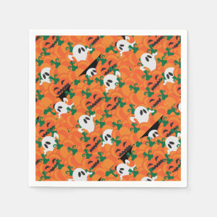 Halloween Ghosts Haunted Pumpkin Patch Napkin