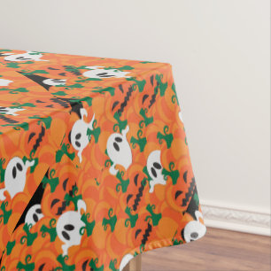 Halloween Ghosts Haunted Pumpkin Patch Tablecloth