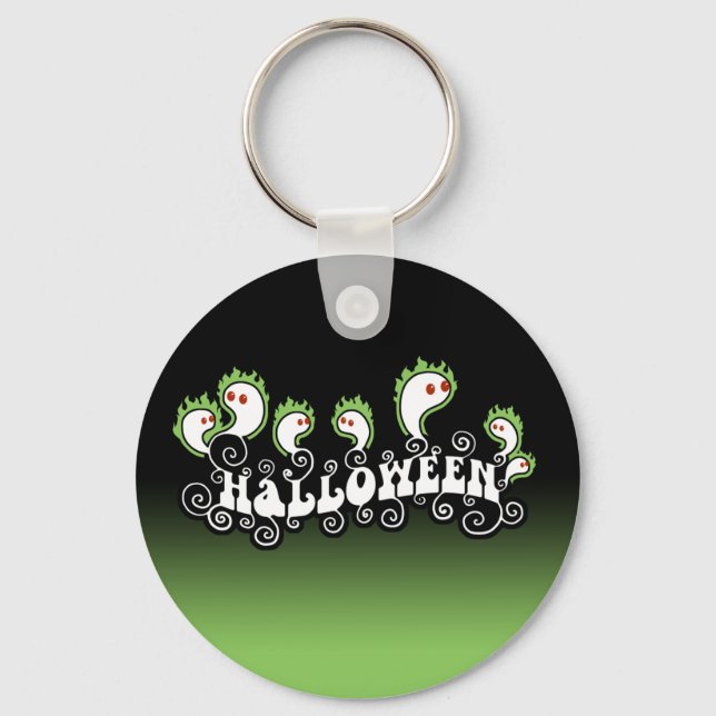 Halloween Ghosts Key Ring (Front)