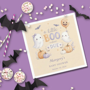 Halloween Ghosts Little Boo Baby Shower Napkin