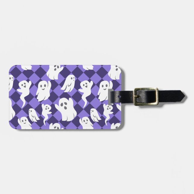 Halloween Ghosts Luggage Tag (Front Horizontal)