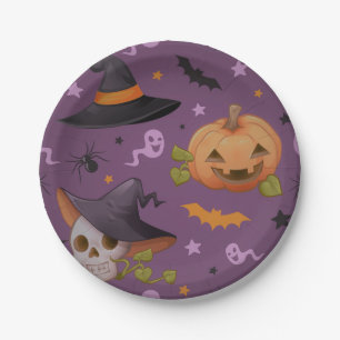 Halloween Ghosts Paper Plate