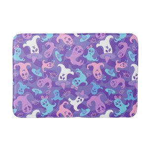 Halloween Ghosts Purple Bath Mat