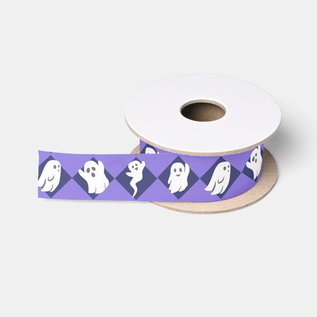 Halloween Ghosts Satin Ribbon (Spool)