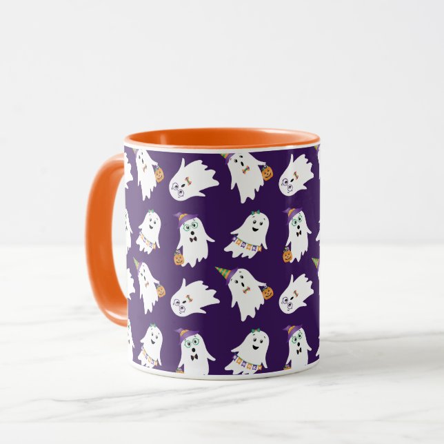 Halloween Ghosts Trick Or Treat Mug (Front Left)