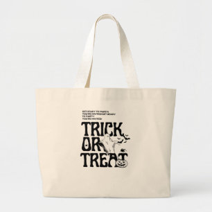Halloween ghosts wait in shadows. large tote bag