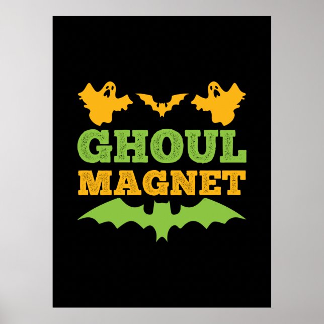 Halloween Ghoul Magnet Birthday Poster (Front)