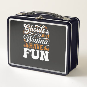 Halloween Ghouls Just Wanna Have Fun Design_1 Metal Lunch Box