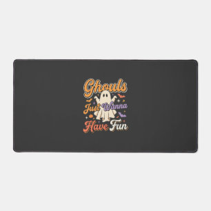 Halloween Ghouls Just Wanna Have Fun Ghost Design Desk Mat