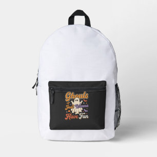 Halloween Ghouls Just Wanna Have Fun Ghost Design Printed Backpack