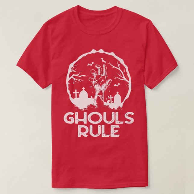 Halloween ghouls rule trick or treat 182 T-Shirt (Design Front)