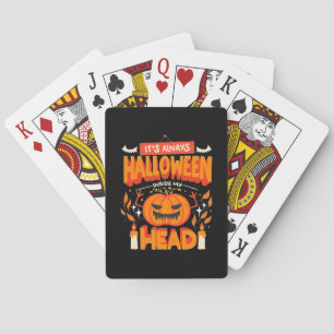 Halloween Gift Always Hallowen Inside Playing Cards