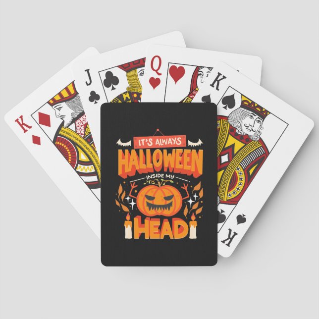 Halloween Gift | Always Hallowen Inside Playing Cards (Back)