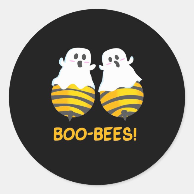 Halloween Gift | Boo Bees Classic Round Sticker (Front)