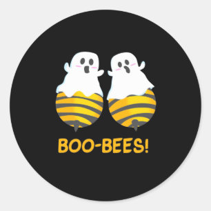 Halloween Gift Boo Bees Classic Round Sticker