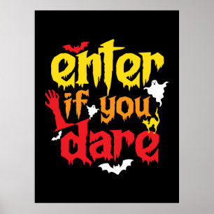 Halloween Gift   Enter If You Dare Birthday Poster