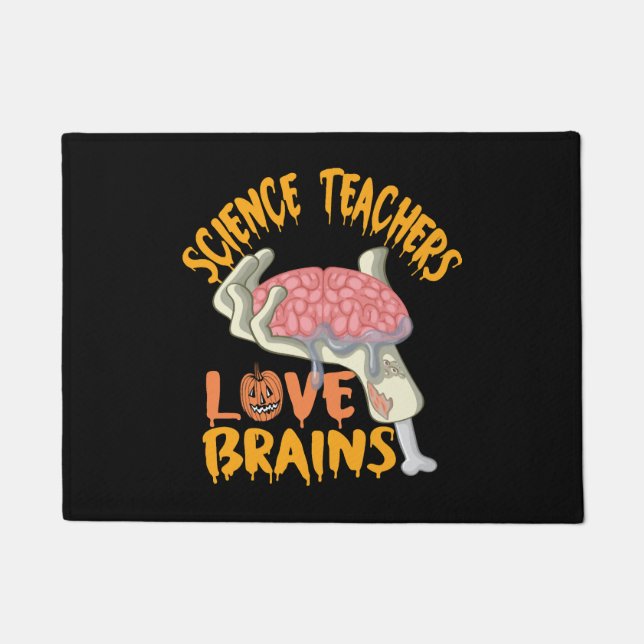 Halloween Gift For Science Teachers Funny T-Shirt Doormat (Front)
