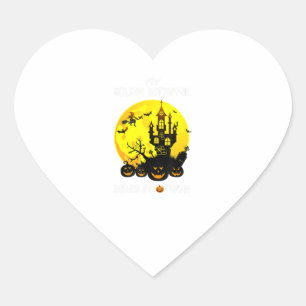 Halloween Gift Golden Retriever Lover Heart Sticker