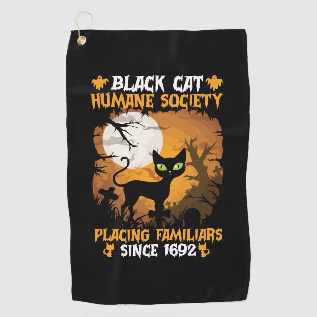 Halloween Gift | Human Society Placing Familiars Golf Towel (Front)