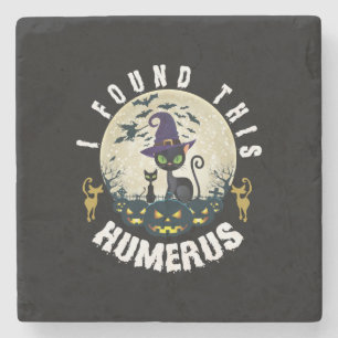 Halloween Gift I Found This Humerus Birthday Stone Coaster
