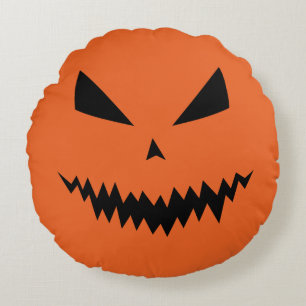 halloween gift,pumpkin face,halloween,spooky,scary round cushion