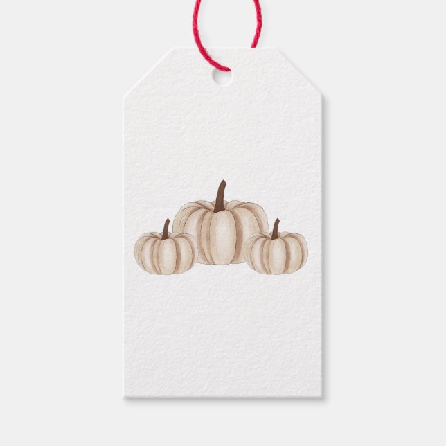 Halloween Gift Tag with Pumpkin Illustration (Front)