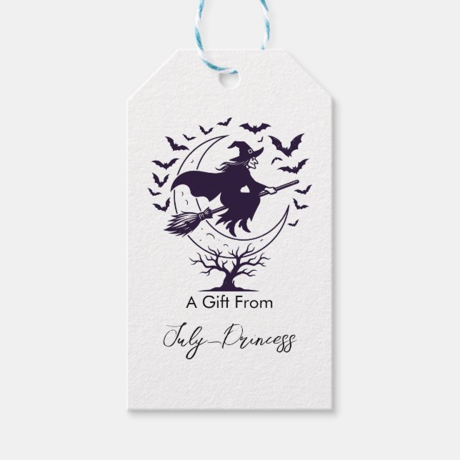 Halloween gift tags, personalised gift tags (Front)