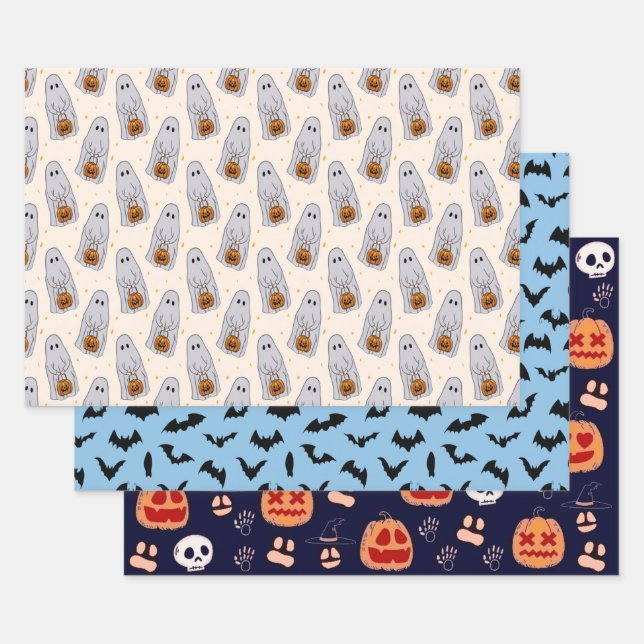 Halloween Gift Wrap (Set of 3) (Set)
