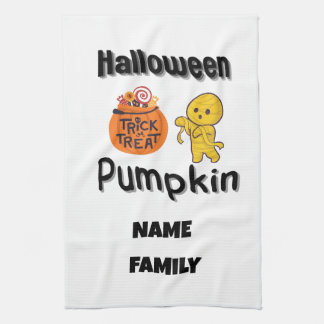 Halloween gifts for family personalized kitchen  tea towel