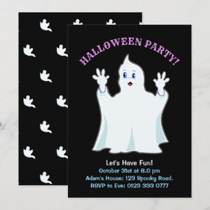 Halloween Ginger Ghost Invitation