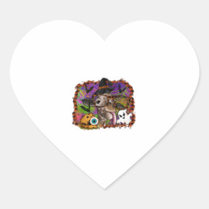 Halloween Giraffe Heart Sticker