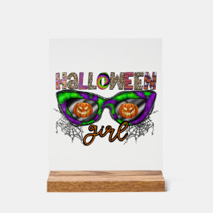 Halloween Girl Acrylic Sign
