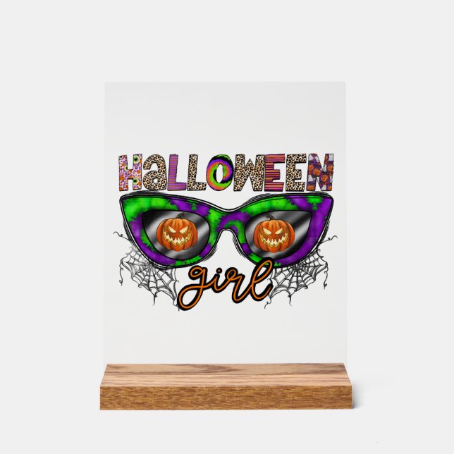 Halloween Girl Acrylic Sign (Front)