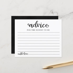 Halloween Girl Baby Shower Advice Cards