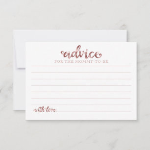 Halloween Girl Baby Shower Advice Cards