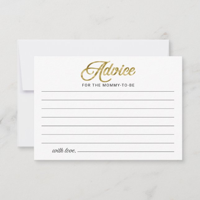 Halloween Girl Baby Shower Advice Cards (Front)