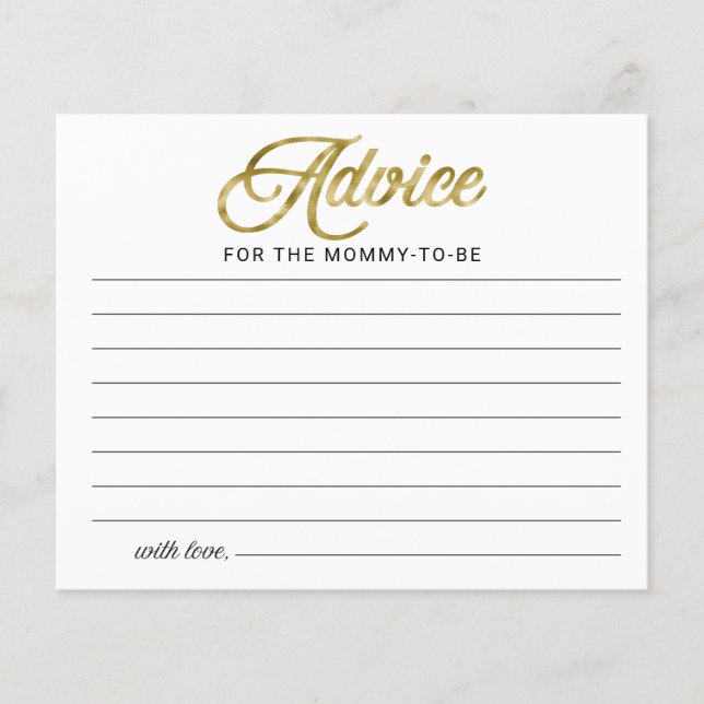 Halloween Girl Baby Shower Advice Cards (Front)