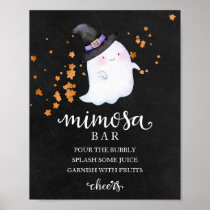 Halloween Girl Baby Shower Mimosa Bar Sign